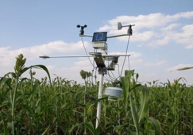 Agro-meteorology weather station in a farm field
